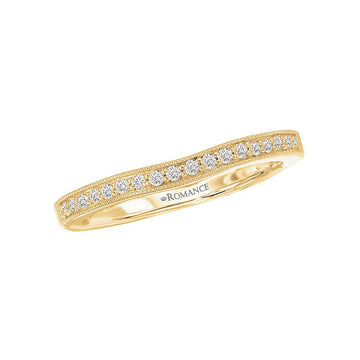 Orbelle Curved Matching Diamond Wedding Band in 18K Yellow Gold