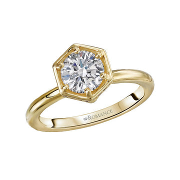 Orbelle Yellow Gold Diamond Semi-Mount Solitaire Engagement Ring