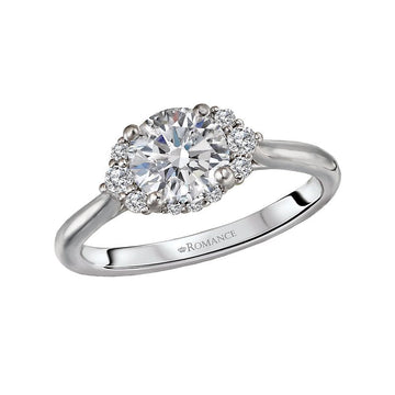Orbelle White Gold Diamond Halo Semi-Mount Engagement Ring