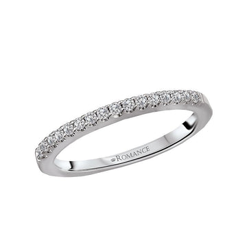 Orbelle Petite Matching Wedding Band in 14K White Gold with Round Faceted Diamonds