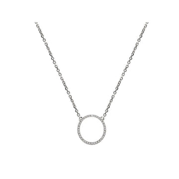 Luxora Ladies Fashion Diamond Necklace - Adjustable Lariat Style in 14K White Gold
