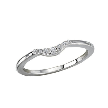 Glemera Diamond Nesting Ring - 14K White Gold Round Diamond Wedding Band
