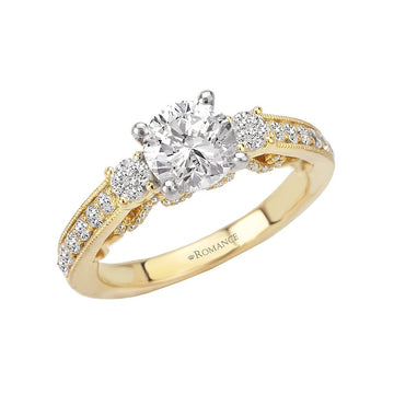 Orbelle 3-Stone Diamond Ring in 18K Yellow Gold - Engagement Semi-Mount