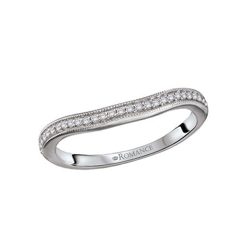 Orbelle 14K White Gold Milgrain Diamond Nesting Wedding Band