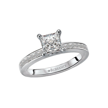 Bandora 14K White Gold Princess Cut Diamond Engagement Ring