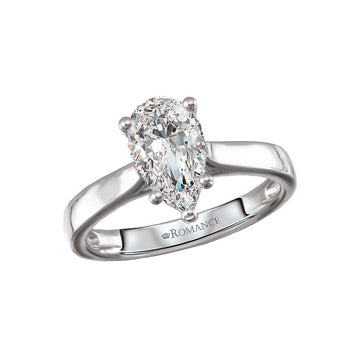 Orbelle Hidden Halo White Gold Diamond Engagement Ring