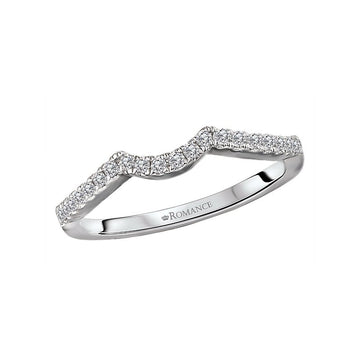 Orbelle Diamond Curved Wedding Band in 14K White Gold