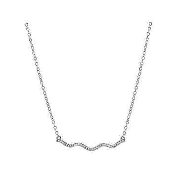 Luxora Diamond Adjustable Lariat Necklace in 14K White Gold with Round White Diamonds