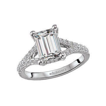 Orbelle Twist 14K White Gold Diamond Split Shank Engagement Ring