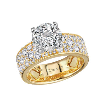 Orbelle Bandora 14K Yellow Gold Lab Grown Diamond Engagement Ring