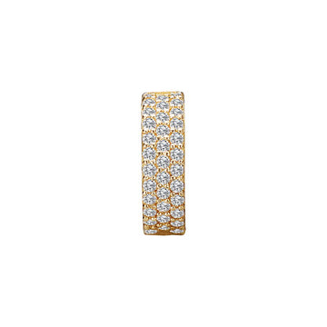 Luxora 10K Yellow Gold Cartilage Hoop Earring with Cubic Zirconia Stones