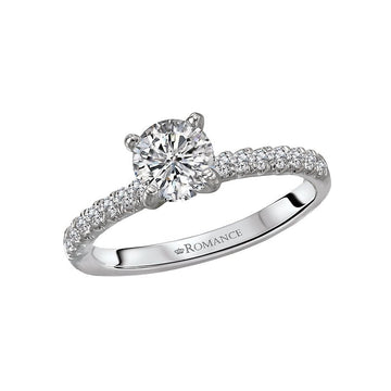 Bandora 14K White Gold Diamond Engagement Ring - Orbelle Petite Collection