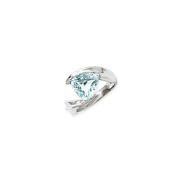 Aurenza Classics Trilliant Cut Aquamarine 14K White Gold Fashion Ring