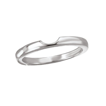 Orbelle 14K White Gold Curved Matching Wedding Band