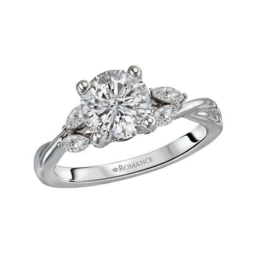 Bandora Platinum Marquise Diamond Semi-Mount Engagement Ring