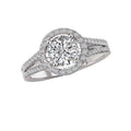Orbelle Halo Split Shank Diamond Ring Semi-Mount in 18K White Gold