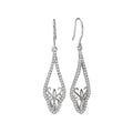 Luxora Teardrop Diamond Dangle Earrings in 14K White Gold