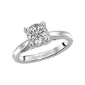 Orbelle Solitaire Semi-Mount Lab Grown Diamond Ring in 14K White Gold