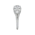 Vintage 14K White Gold Semi-Mount Diamond Ring with Lab Grown Diamonds