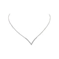 Luxora 14K White Gold Diamond V-Shaped Fashion Necklace
