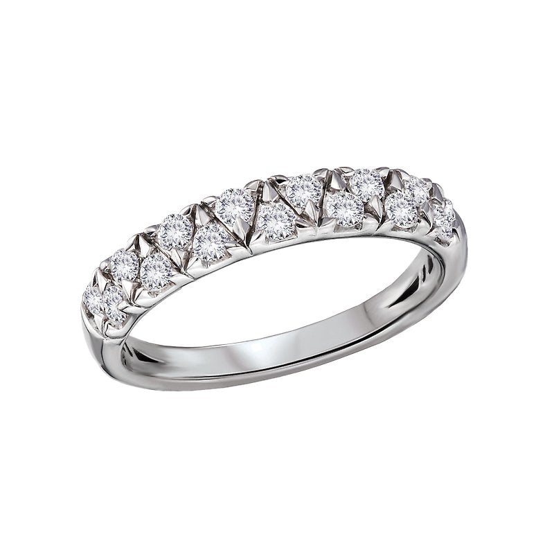 Luxora 14K White Gold Ladies Fashion Ring with Lab Grown Diamonds