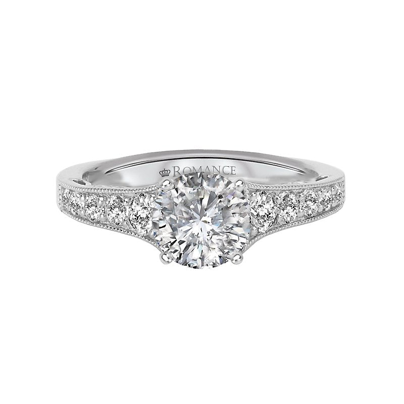 Orbelle Lab Grown Diamond Peg Head Semi-Mount Ring in 14K White Gold