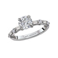 Orbelle Baguette Semi-Mount Diamond Ring in 14K White Gold