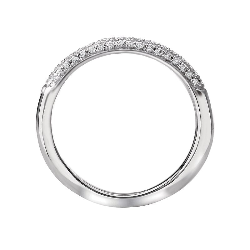 Orbelle Petite 14K White Gold Diamond Wedding Band - Straight Matching Bands