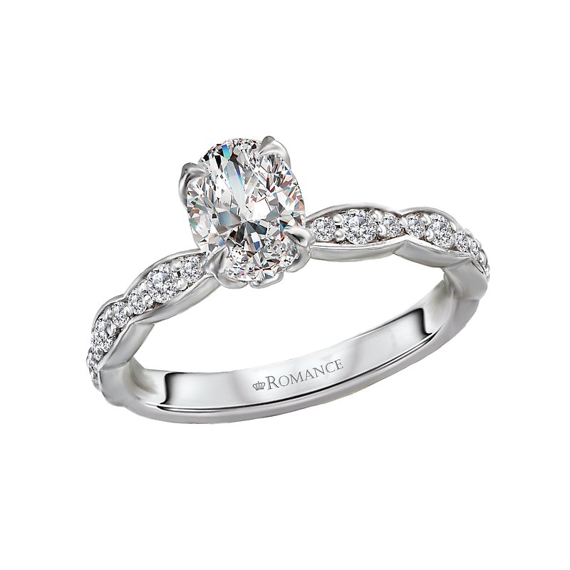 Bandora 14K White Gold Semi-Mount Diamond Ring - Orbelle Collection