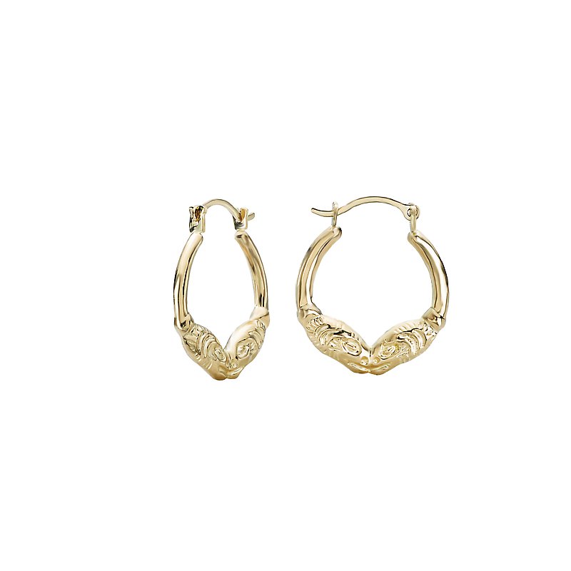 Luxora 14K Yellow Gold Snake Hoop Earrings