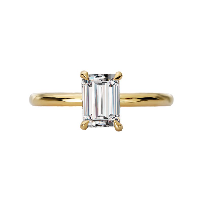 Orbelle Hidden Halo Lab Grown Diamond Engagement Ring in 14K Yellow Gold