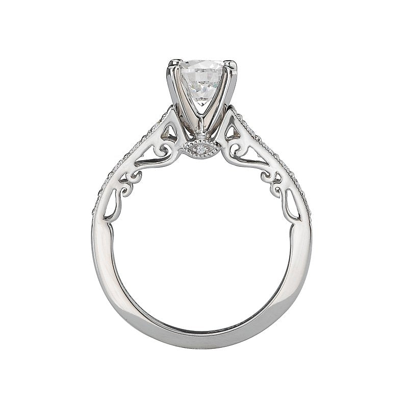 Orbelle Lab Grown Diamond Peg Head Semi-Mount Ring in 14K White Gold