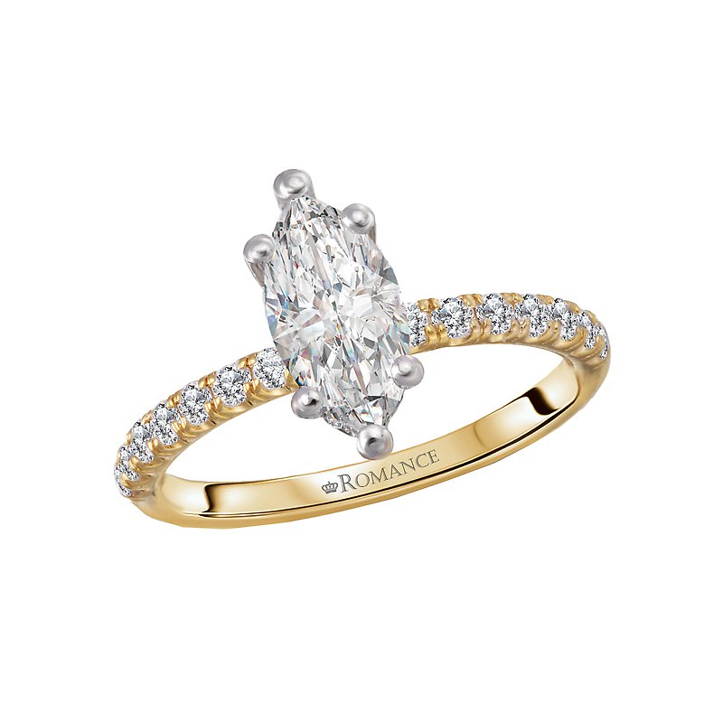 Orbelle Hidden Halo 14K Yellow Gold Diamond Engagement Ring