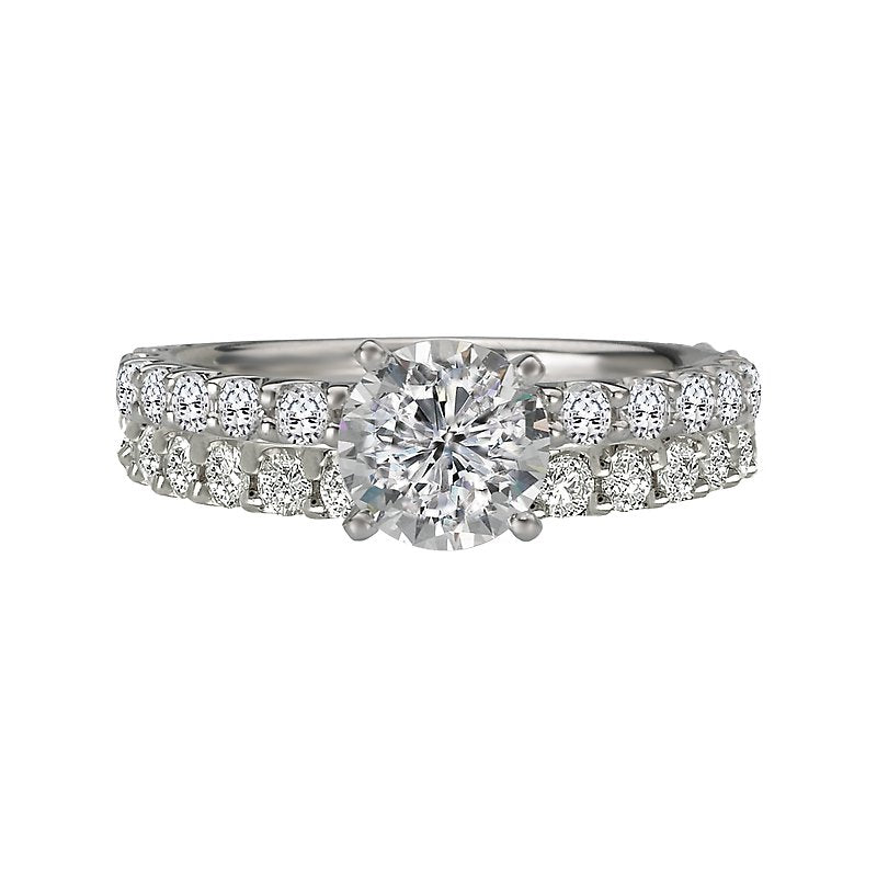 Bandora 14K White Gold Semi-Mount Lab Grown Diamond Engagement Ring