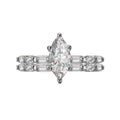 Orbelle White Gold Marquise Cut Lab Grown Diamond Semi-Mount Engagement Ring