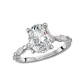 Platinum Oval Diamond Engagement Ring | Orbelle Collection