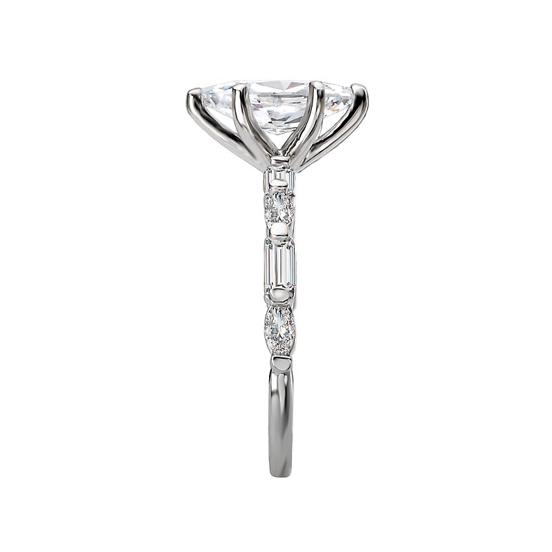 Orbelle White Gold Marquise Cut Lab Grown Diamond Semi-Mount Engagement Ring