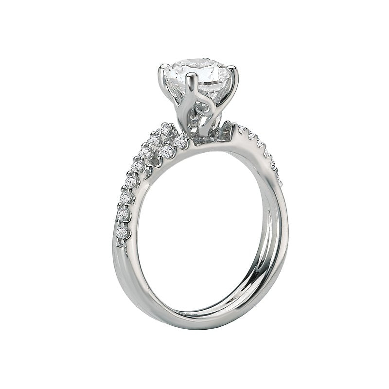 Orbelle Bandora 18K White Gold Diamond Engagement Ring Semi-Mount