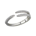 Luxora Classic 14K White Gold Diamond Bypass Ring