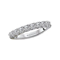 Orbelle Diamond Wedding Band - 18K White Gold Round Cut Straight Ring