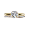 Orbelle Yellow Gold Halo Semi-Mount Engagement Ring with Lab Grown Diamond