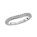 Orbelle Curved Diamond Wedding Band - 14K White Gold