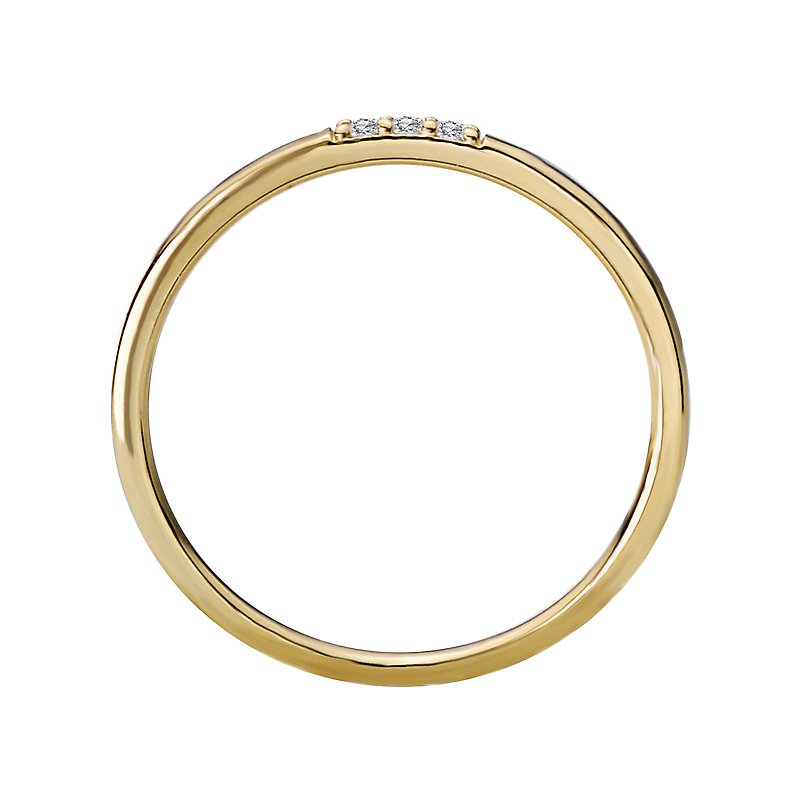 Luxora 14K Yellow Gold Diamond Stackable Fashion Ring