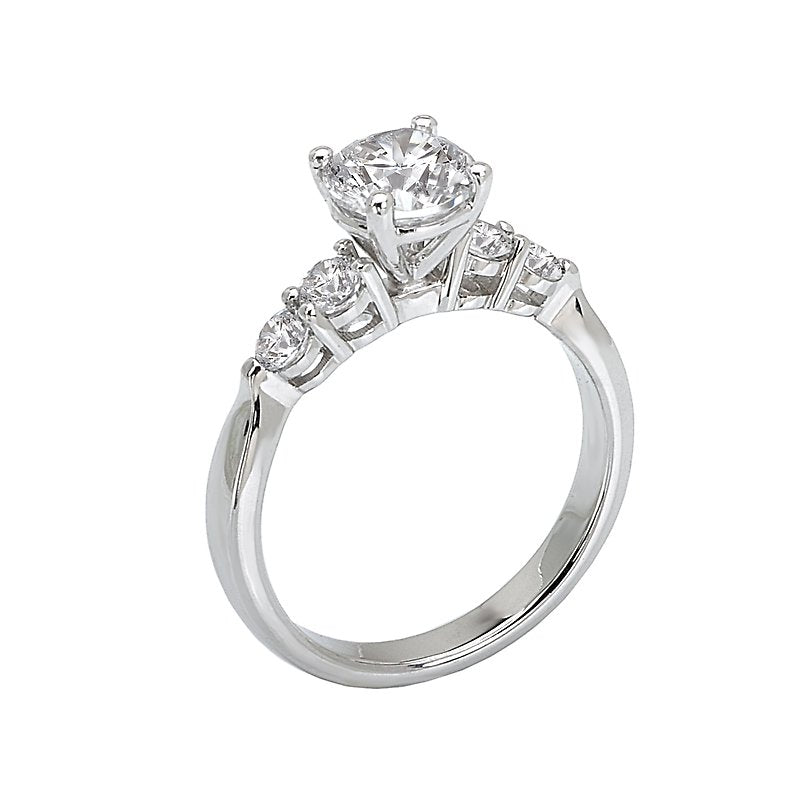 Orbelle 14K White Gold Semi-Mount Diamond Ring - Bandora Style
