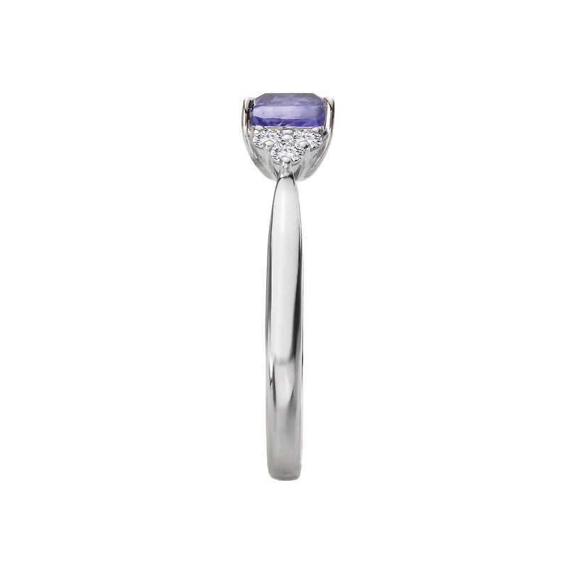 Luxora Tanzanite and Diamond Fashion Ring in 14K White Gold