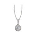 Luxora 14K White Gold Diamond Halo Semi-Mount Pendant
