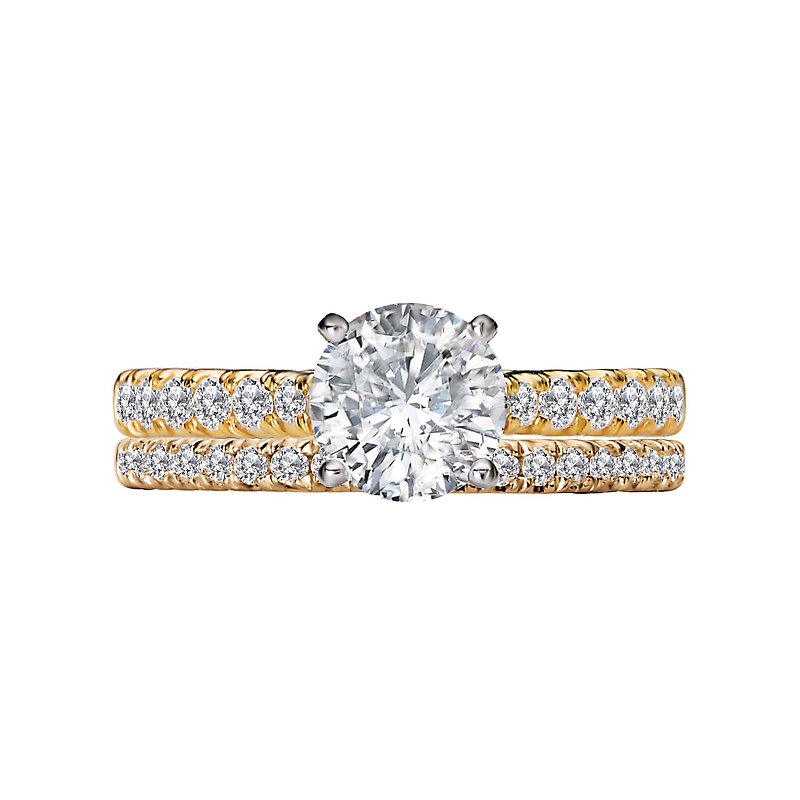 Orbelle Bandora 14K Yellow Gold Lab Grown Diamond Wedding Ring