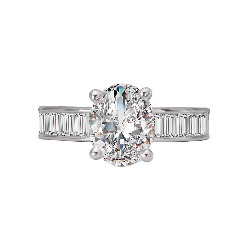 Orbelle Lab Grown Diamond Engagement Ring | Bandora 14K White Gold Oval Semi-Mount
