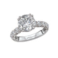 Orbelle 8-Stone Semi-Mount Diamond Engagement Ring in 14K White Gold