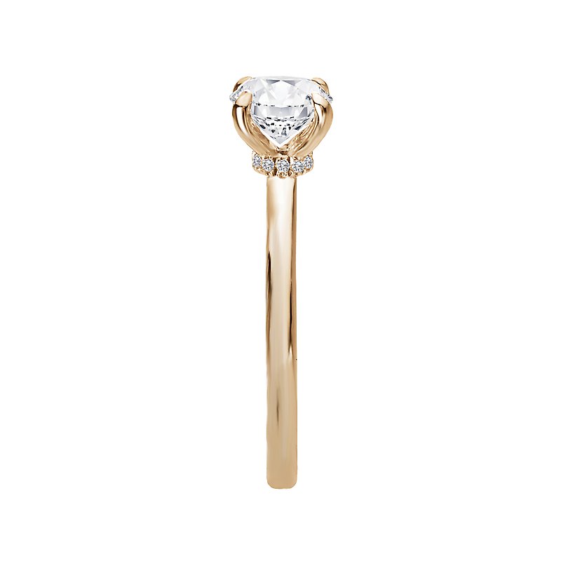 Orbelle Yellow Gold Solitaire Semi-Mount Engagement Ring with Lab Grown Diamond